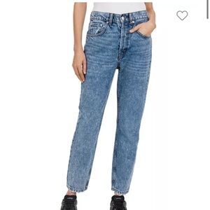 The Kooples
Snow High-Rise Cropped Straight-Leg Jeans in Blue Washed